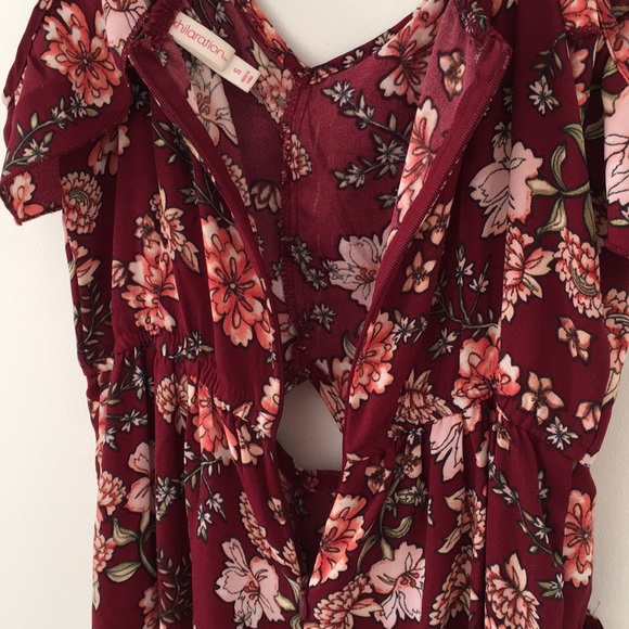 Xhileration Long Floral Romper - Picture 6 of 7